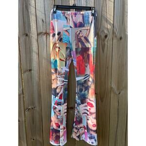 VTG Style Collage Magazine Print Leggings Size M